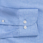 The Sky Blue Patton Chambray Print Knit Custom Shirt Custom Casual Shirt- Ledbury