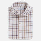 The Eggplant Hastings Windowpane Check Custom Shirt Custom Dress Shirt- Ledbury
