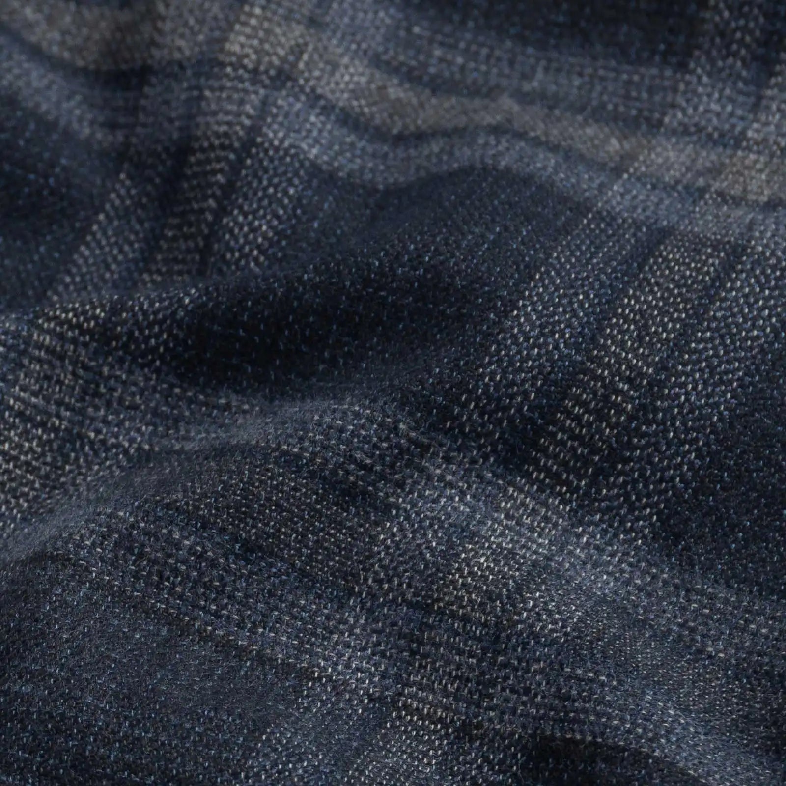 Close-up of dark blue fabric texture