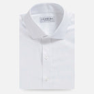 The White Brenton Royal Oxford Custom Shirt Custom Dress Shirt- Ledbury
