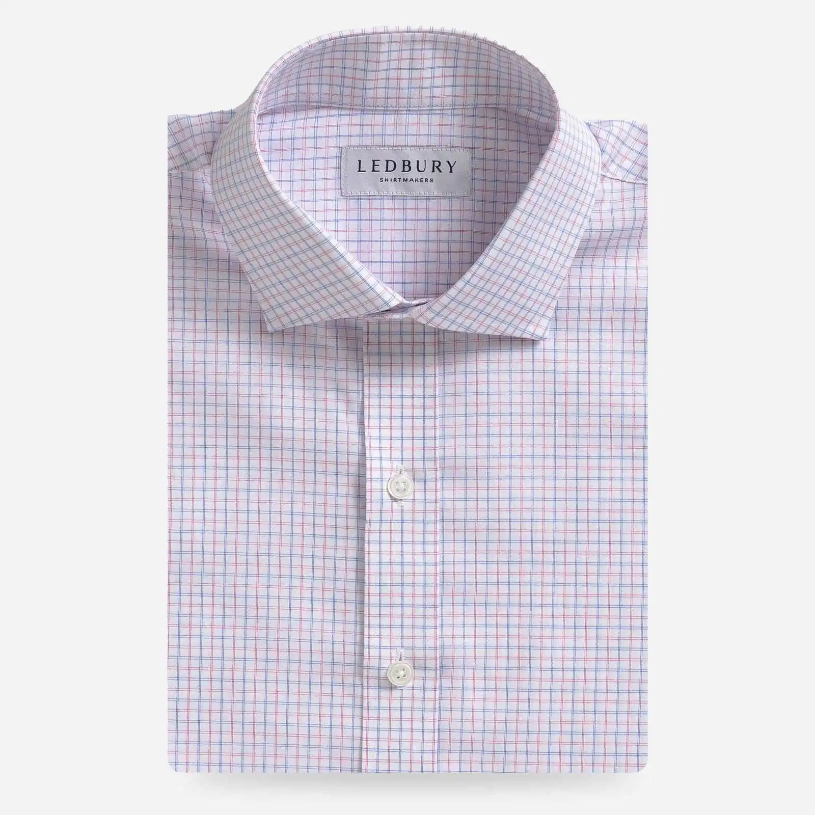 The Pink Voigt Poplin Check Custom Shirt Custom Dress Shirt- Ledbury