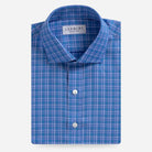 The Bay Blue Brin Check Custom Shirt Custom Dress Shirt- Ledbury