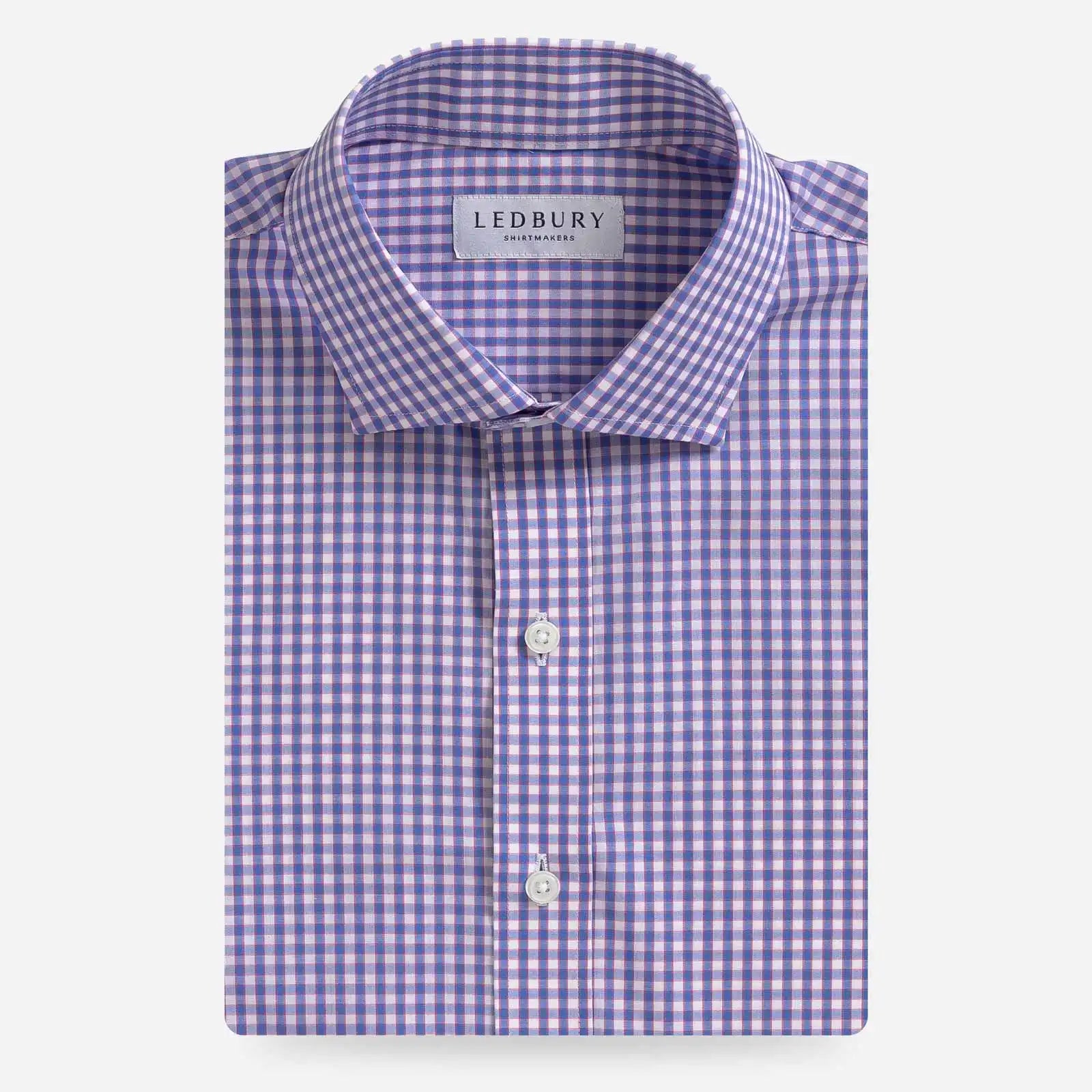 The Watermelon Gibson Gingham Custom Shirt Custom Dress Shirt- Ledbury
