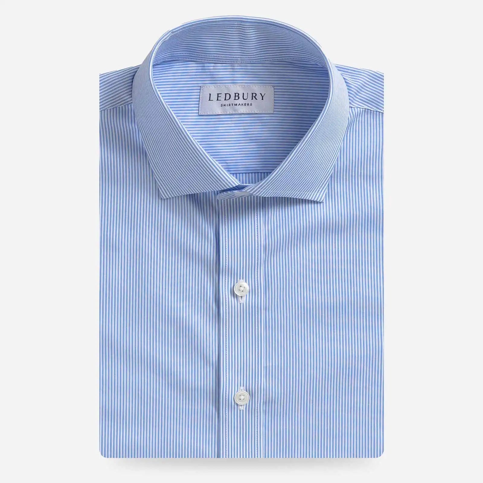 The Blue Alder Stripe Custom Shirt Custom Dress Shirt- Ledbury