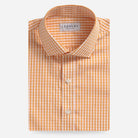 The Tangerine Plover Gingham Custom Shirt Custom Dress Shirt- Ledbury