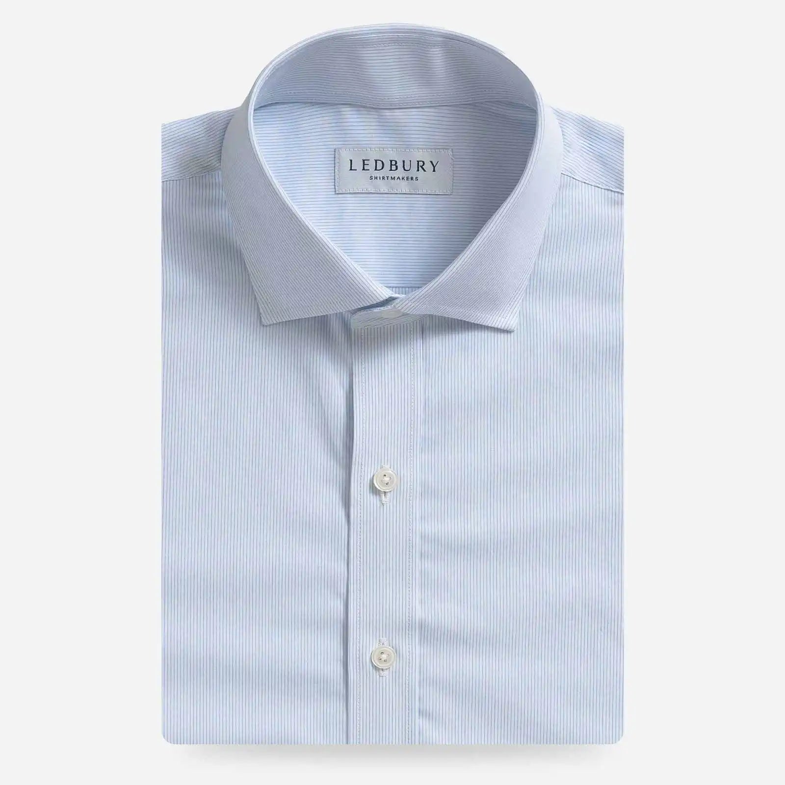 The Light Blue Horton Stripe Custom Shirt Custom Dress Shirt- Ledbury