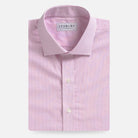 The Pink Ellair Micro Check Custom Shirt Custom Dress Shirt- Ledbury