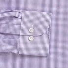 The Purple Ellair Micro Check Custom Shirt Custom Dress Shirt- Ledbury