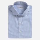 The Blue Ellair Micro Check Custom Shirt Custom Dress Shirt- Ledbury