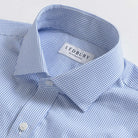 The Blue Ellair Micro Check Custom Shirt Custom Dress Shirt- Ledbury