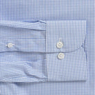 The Blue Ellair Micro Check Custom Shirt Custom Dress Shirt- Ledbury