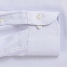 Conwell Royal Oxford shirt sleeve detail - lavender dress shirt with mother-of-pearl buttons