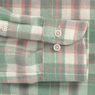Norland Flannel shirt double-button barrel cuff detail - white rim reinforced buttons