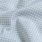 Light sage micro check fabric close-up - Ledbury Burrell Albini-woven twill