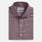 Red check dress shirt - Ledbury Britton Thomas Mason twill