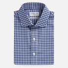 Blue check dress shirt - Ledbury Britton Thomas Mason twill