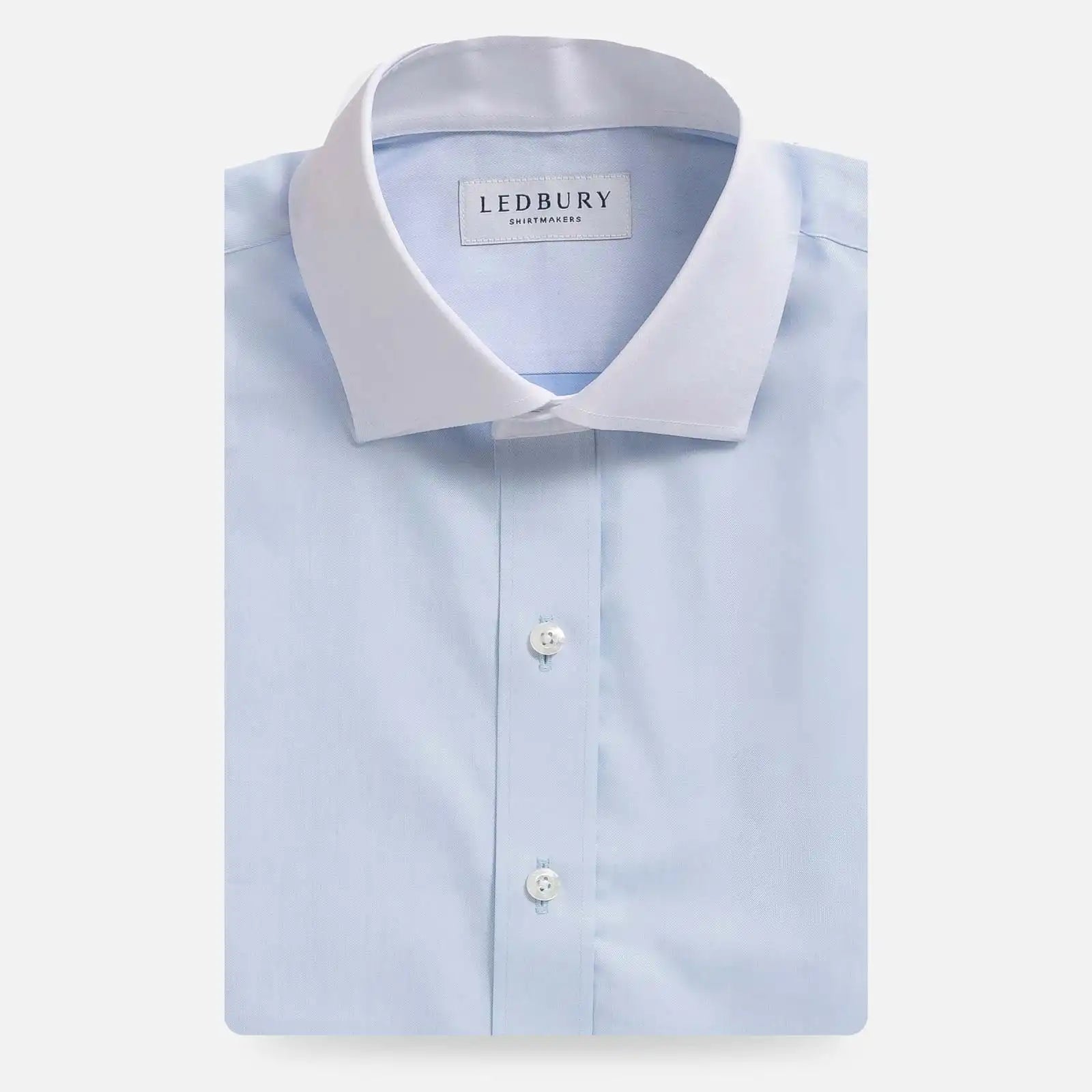 Light blue dress shirt with Winchester collar - contrast collar and cuffs