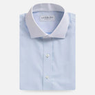 Light blue dress shirt with Winchester collar - contrast collar and cuffs