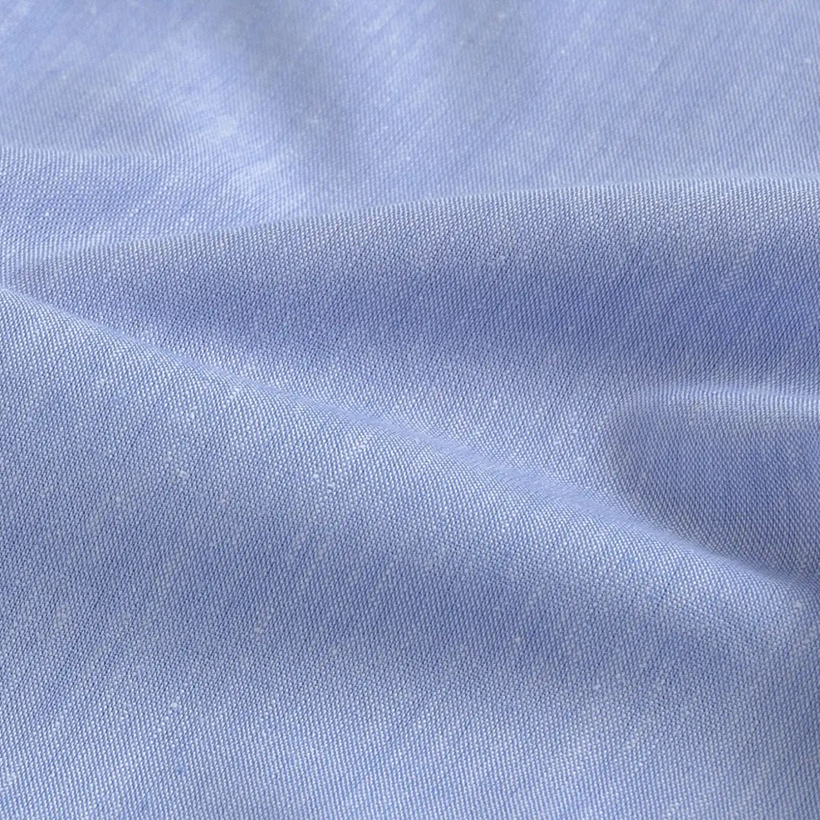 70% cotton 30% linen fabric detail | Light Blue Cayman shirt | Ledbury
