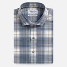 Ledbury Faded Blue Coulter Plaid Custom Shirt — full view, made to order in Extra Slim, Tailored, Contemporary, or Classic fit