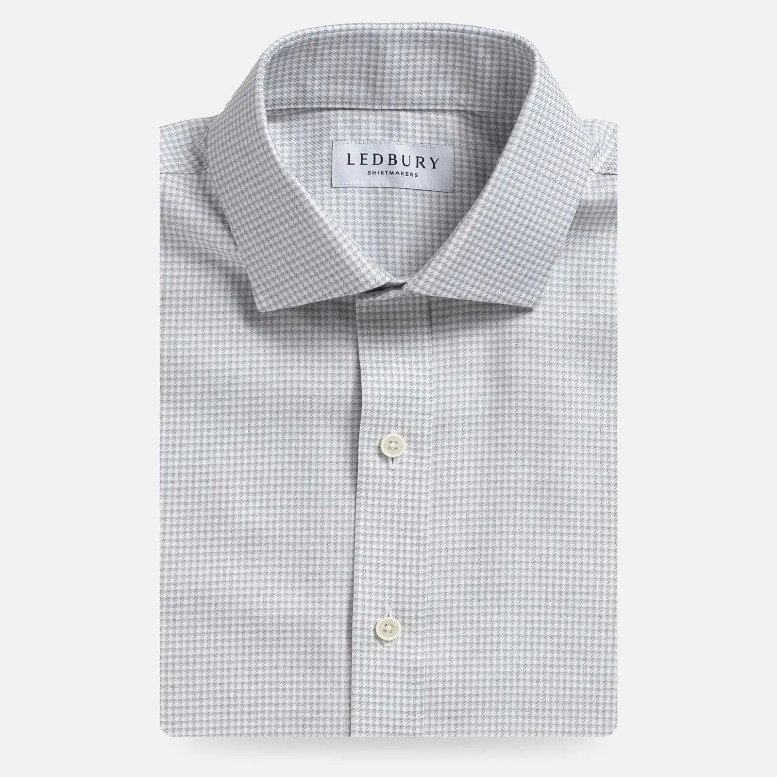Pewter dress shirt custom fit - Ledbury Staverly