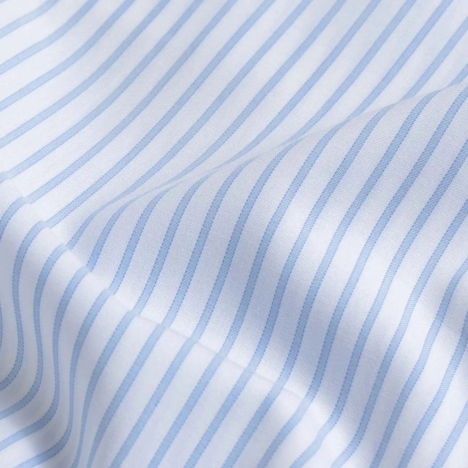 Light blue non-iron stripe fabric detail - Ledbury Tindley Stripe dress shirt