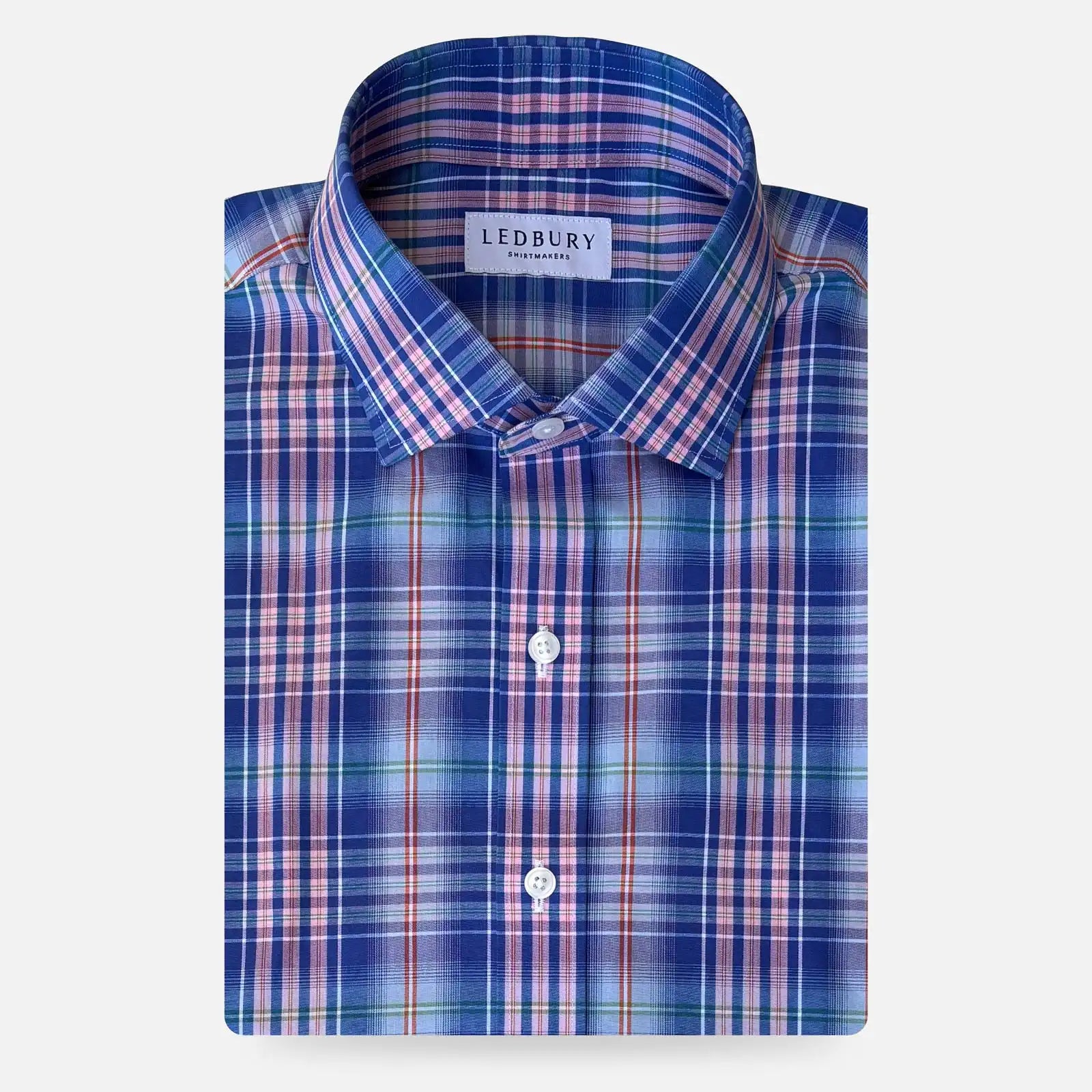 Blueberry Milo Plaid custom shirt - Ledbury front view