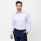 The Blue Fine Twill Spread Dress Shirt Dress Shirt- Ledbury