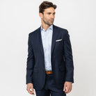 The Blue Fine Twill Spread Dress Shirt Dress Shirt- Ledbury