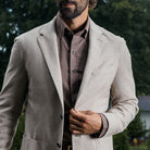 Brown houndstooth shirt layered under sport coat - fall styling