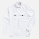 White Tulu performance fishing shirt overhead view - Ledbury custom casual shirt