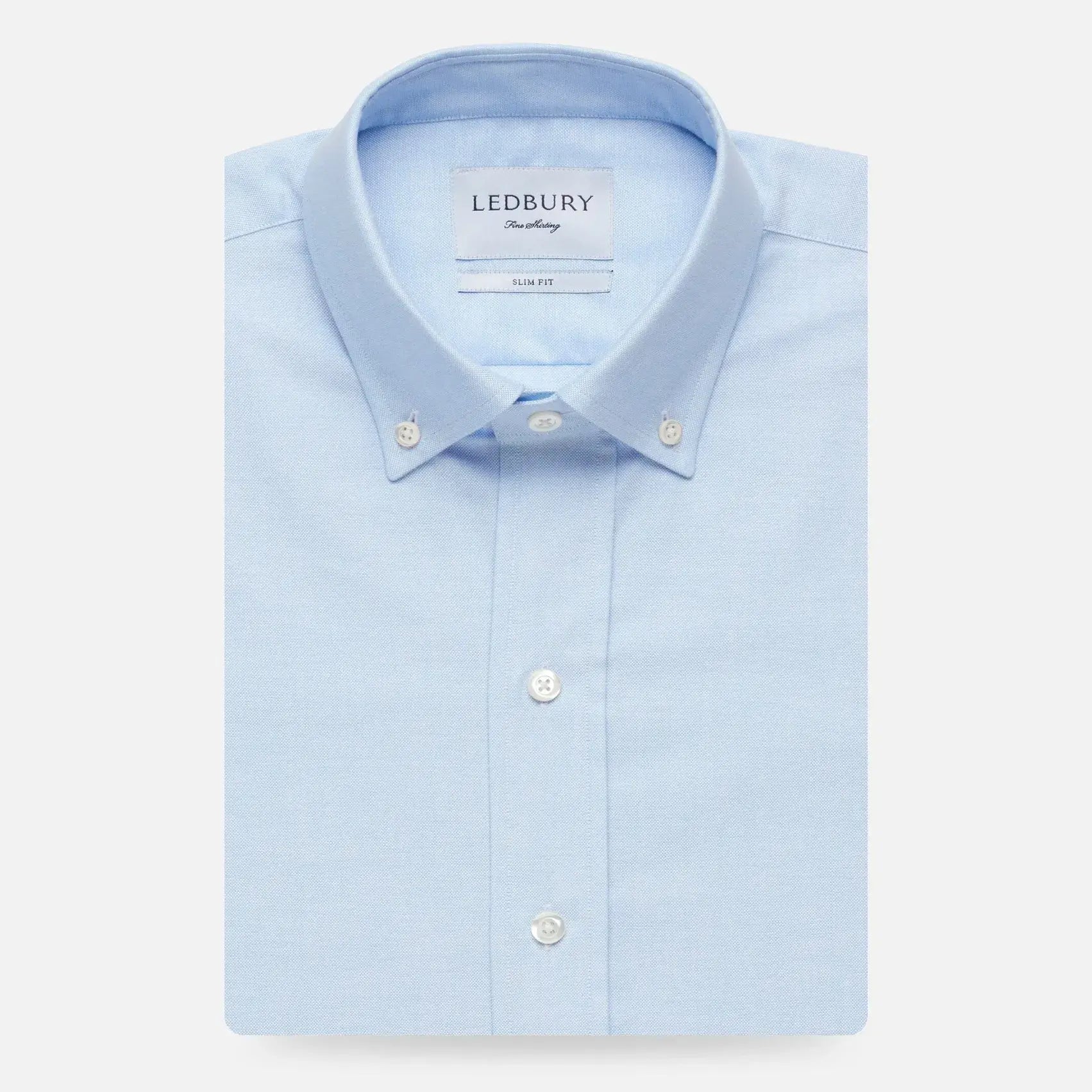 The Light Blue Mayfield Oxford Custom Shirt Custom Dress Shirt- Ledbury