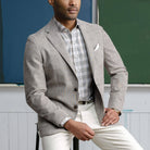 The Oatmeal Albini Cleary Check Custom Shirt Custom Casual Shirt- Ledbury
