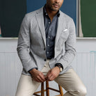 Charcoal dress shirt styled for work - wrinkle-free non-iron fine twill