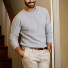 Light Grey Heather Walden Thermal Crew Sweater – Lifestyle | Ledbury