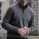 The Charcoal Heather Ashton Quarter-Zip Sweater Sweater- Ledbury