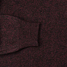 Sleeve and cuff detail on the Dark Burgundy Brewer Mock Neck Sweater