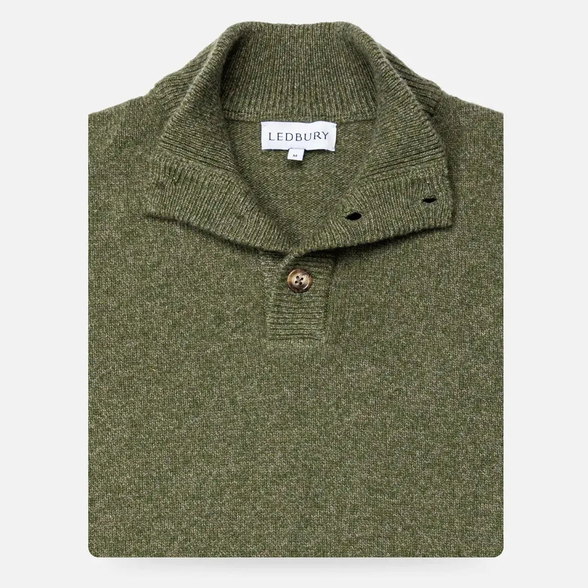 age Brewer Mock Neck Sweater – front view on model | Ledbury