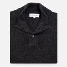 Dark Grey Brewer Mock Neck Sweater laid flat and folded