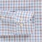 Custom dress shirt cuff and sleeve detail - brown Arville