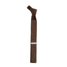 The Brown Heather Knit Tie Tie- Ledbury