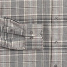 Callisto Plaid shirt double-button barrel cuff detail - smoke buttons reinforced construction