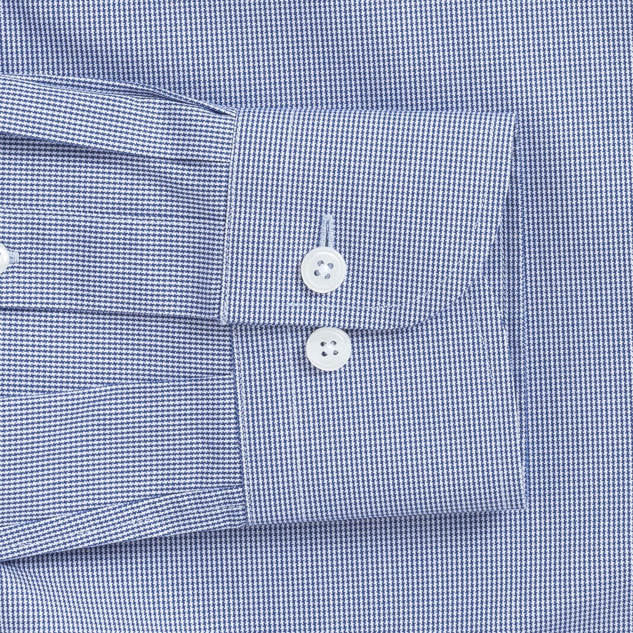 The Deep Sea Bayard Houndstooth Custom Shirt Custom Dress Shirt- Ledbury