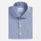 The Deep Sea Bayard Houndstooth Custom Shirt Custom Dress Shirt- Ledbury