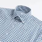 The Light Blue Farwell Gingham Custom Shirt Custom Casual Shirt- Ledbury
