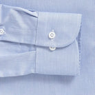 Blue Monti Sinclair dress shirt sleeve and cuff detail - double button barrel cuff