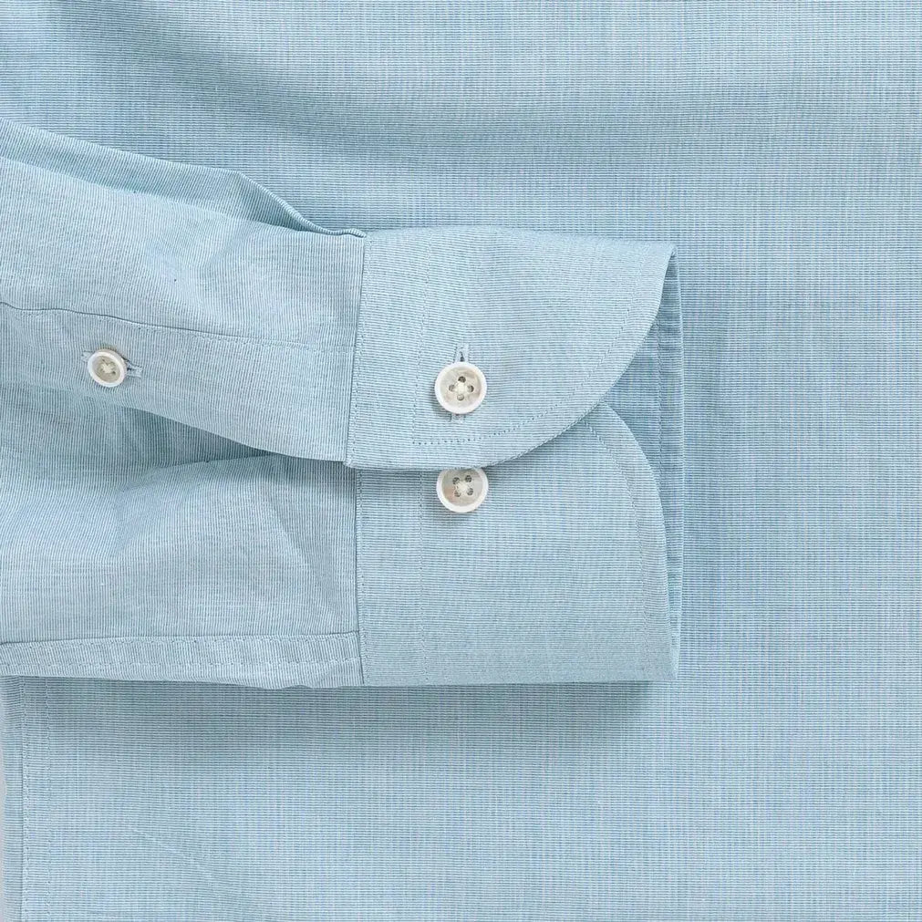 Double button barrel cuff detail - Ledbury Hucks chambray shirt sleeve
