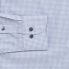 Gingham check shirt sleeve and cuff - light grey Kent micro-twill