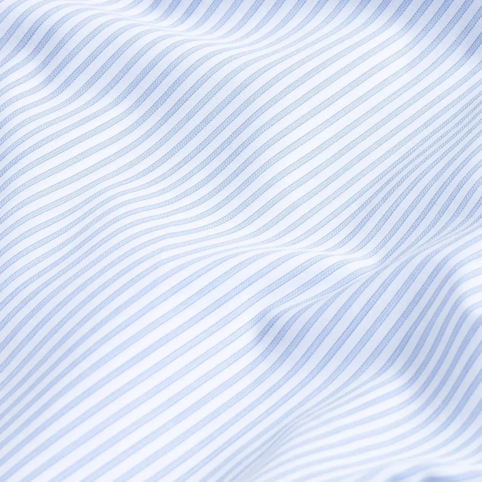 Kent micro-twill fabric close-up - blue stripe pattern texture