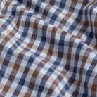 Kyger Check fabric swatch - 100% cotton brushed herringbone texture detail